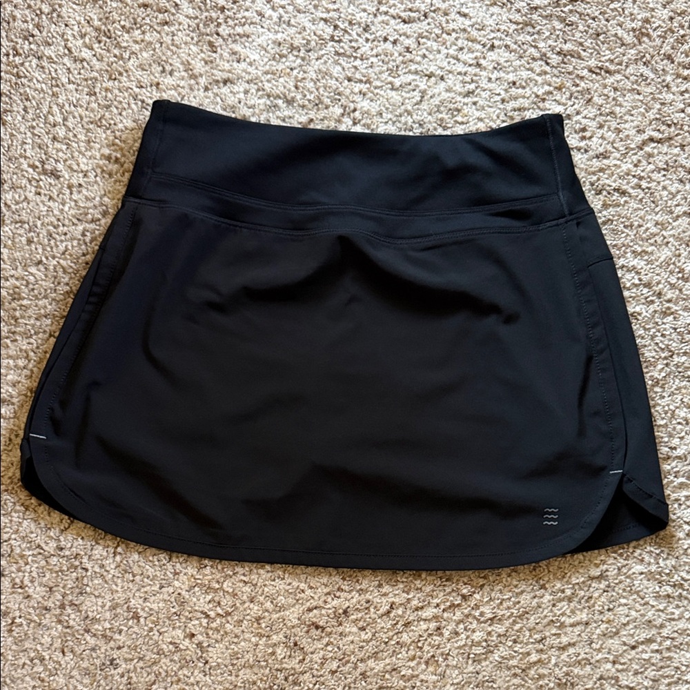 Black Active Skort - Athletic Mini Skirt